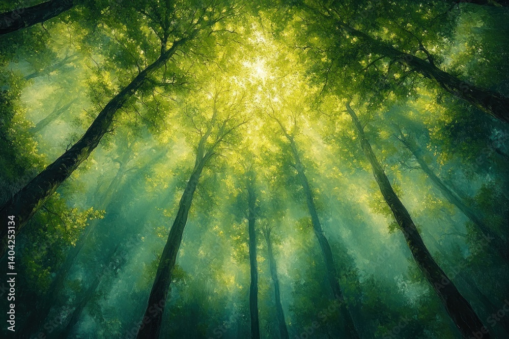 Obraz premium Sunlight Through the Leaves