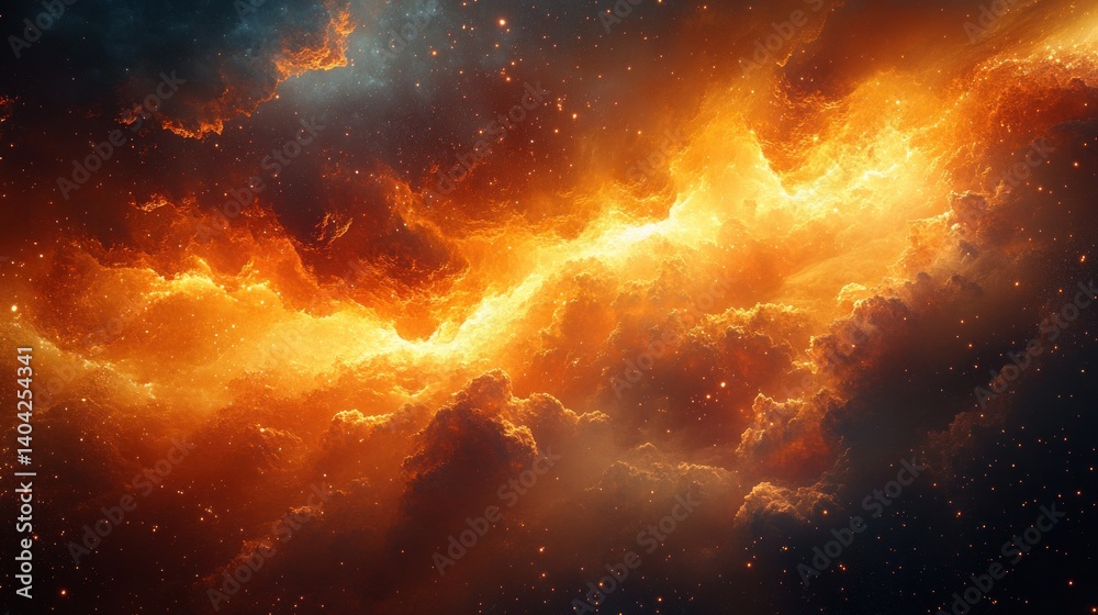 Fototapeta premium Cosmic Explosion Energy Lightning Quantum Space Nebula Abstract Background