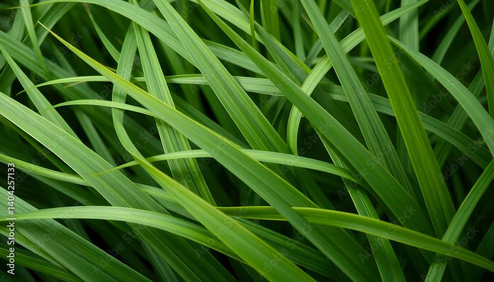 Closeup View Of Lush Green Grass Blades Closeup View Of Lush Green Grass Blades