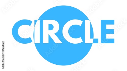 circle typography font with a circle 
