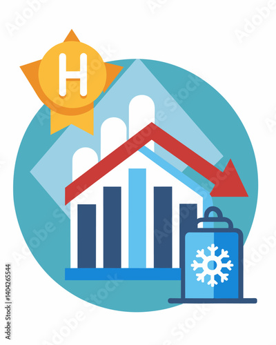 A hotel chain implements a hiring freeze and restructures its budget to account for decreased occupancy rates during a recession.. Vector illustration