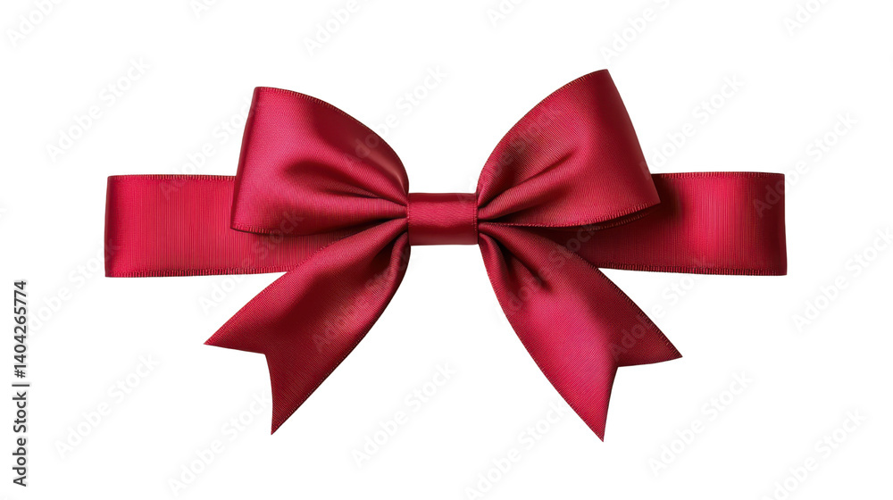 Fototapeta premium red bow on white background