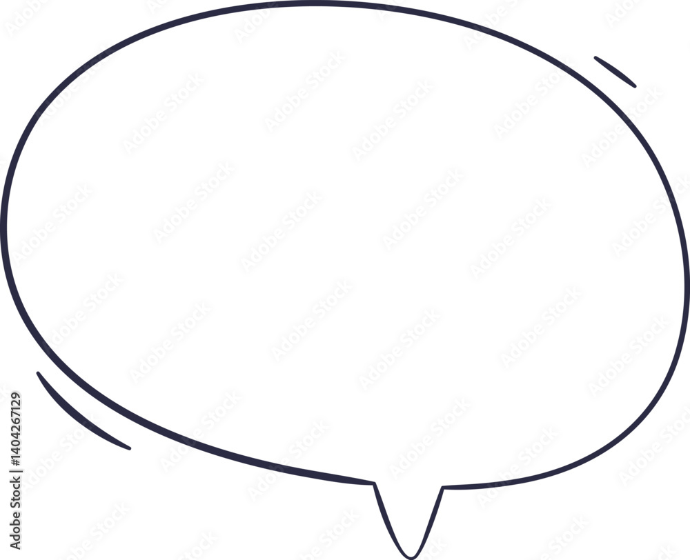 Hand-drawn Speech Bubble Outline Hand-drawn Speech Bubble Outline