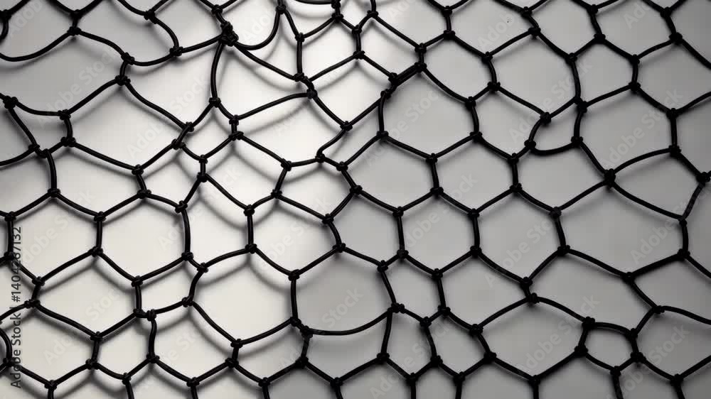 Outline of fishing net on a white backdrop. Outline of fishing net on a white backdrop.