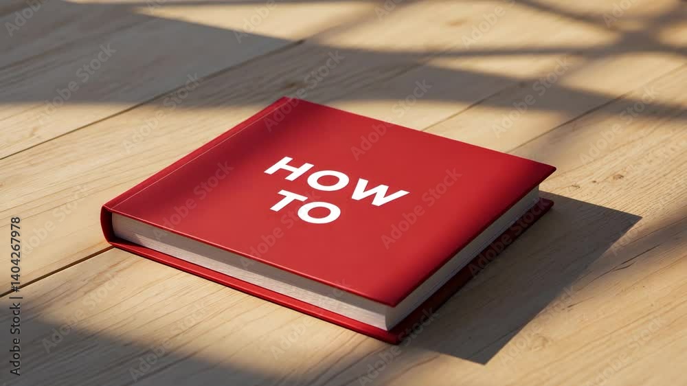 Guidebook idea showcasing a manual text inside a book