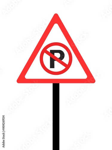 road sign isolated on white