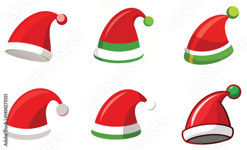 set of santa claus hats