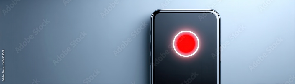 A close-up of a sleek device featuring a prominent circular red button, set against a smooth, minimalist background. A close-up of a sleek device featuring a prominent circular red button, set against a smooth, minimalist background.