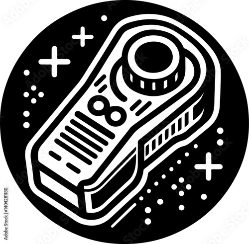 stud finder icon, stud finder line art - simple line art of stud finder, perfect for stud finder logos and icons and themed design