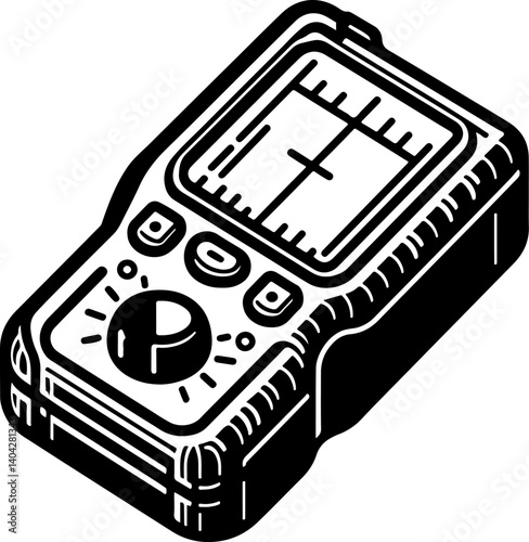 stud finder icon, stud finder line art - simple line art of stud finder, perfect for stud finder logos and icons and themed design