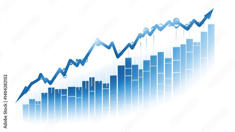 Growth Chart, Increasing Trend, Business Success, Digital Illustration, Stock Photo Growth Chart, Increasing Trend, Business Success, Digital Illustration, Stock Photo