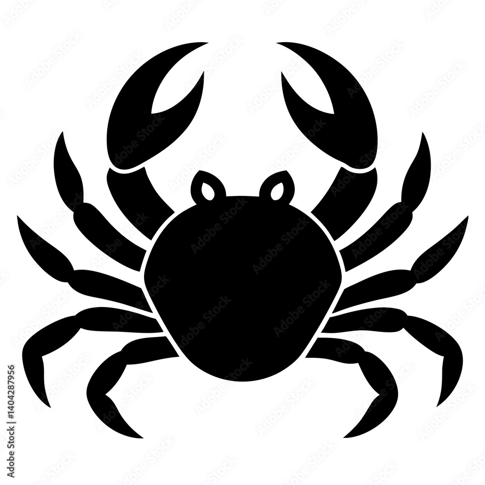 Fototapeta premium crab icon isolated on white background