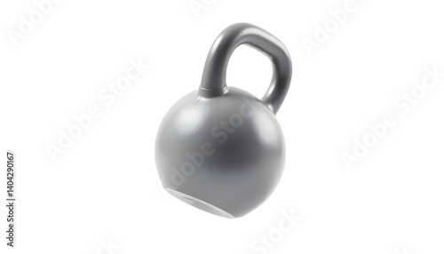 Black kettlebell on a transparent background, highlighting its role in workouts and promoting a healthy lifestyle