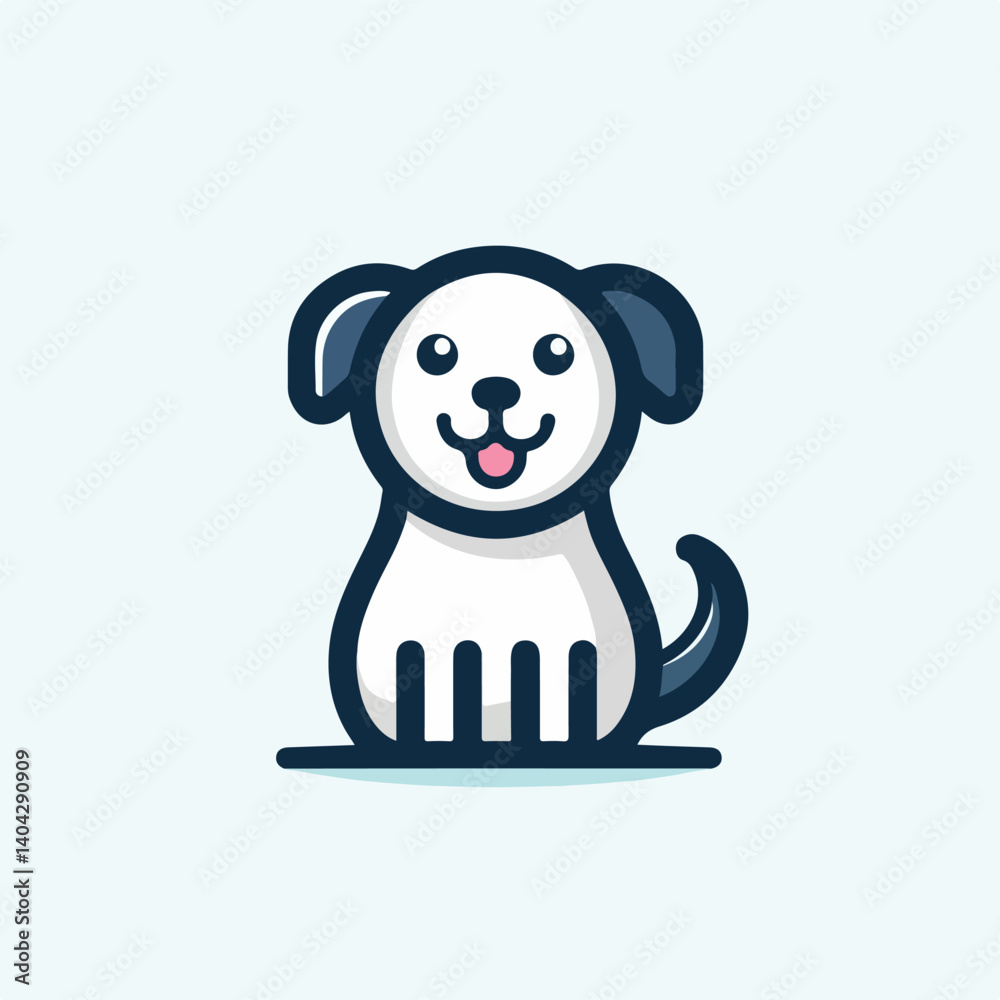 Naklejka premium cute dog logo image vector