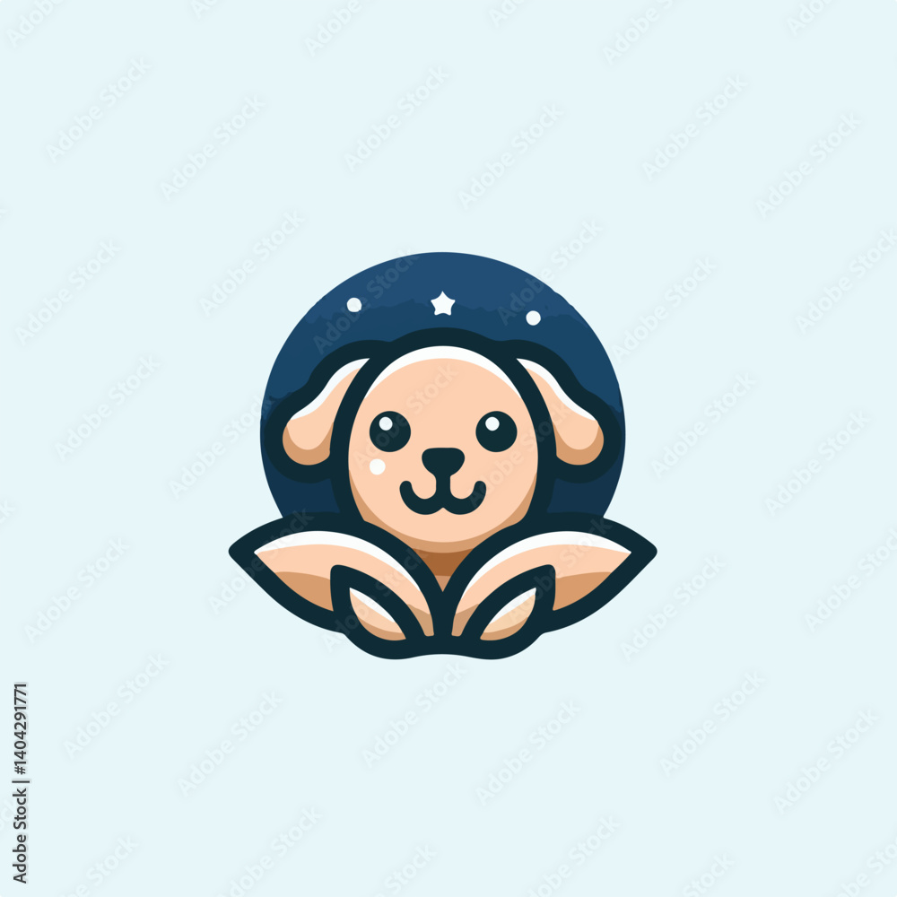 Obraz premium cute dog logo image vector