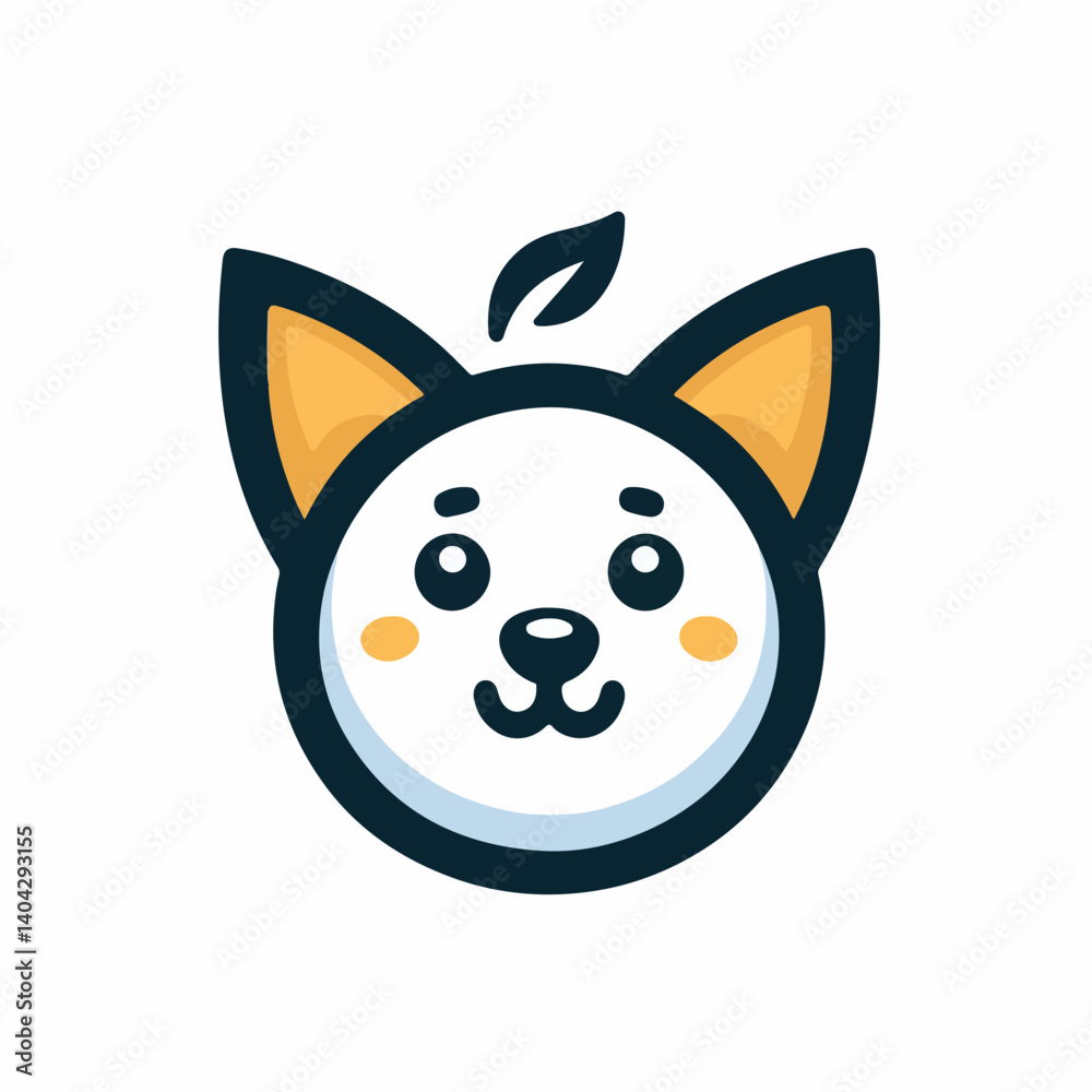 Obraz premium cute dog logo image vector
