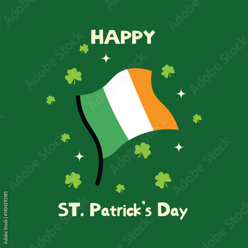 vector illustration of a flag of ireland