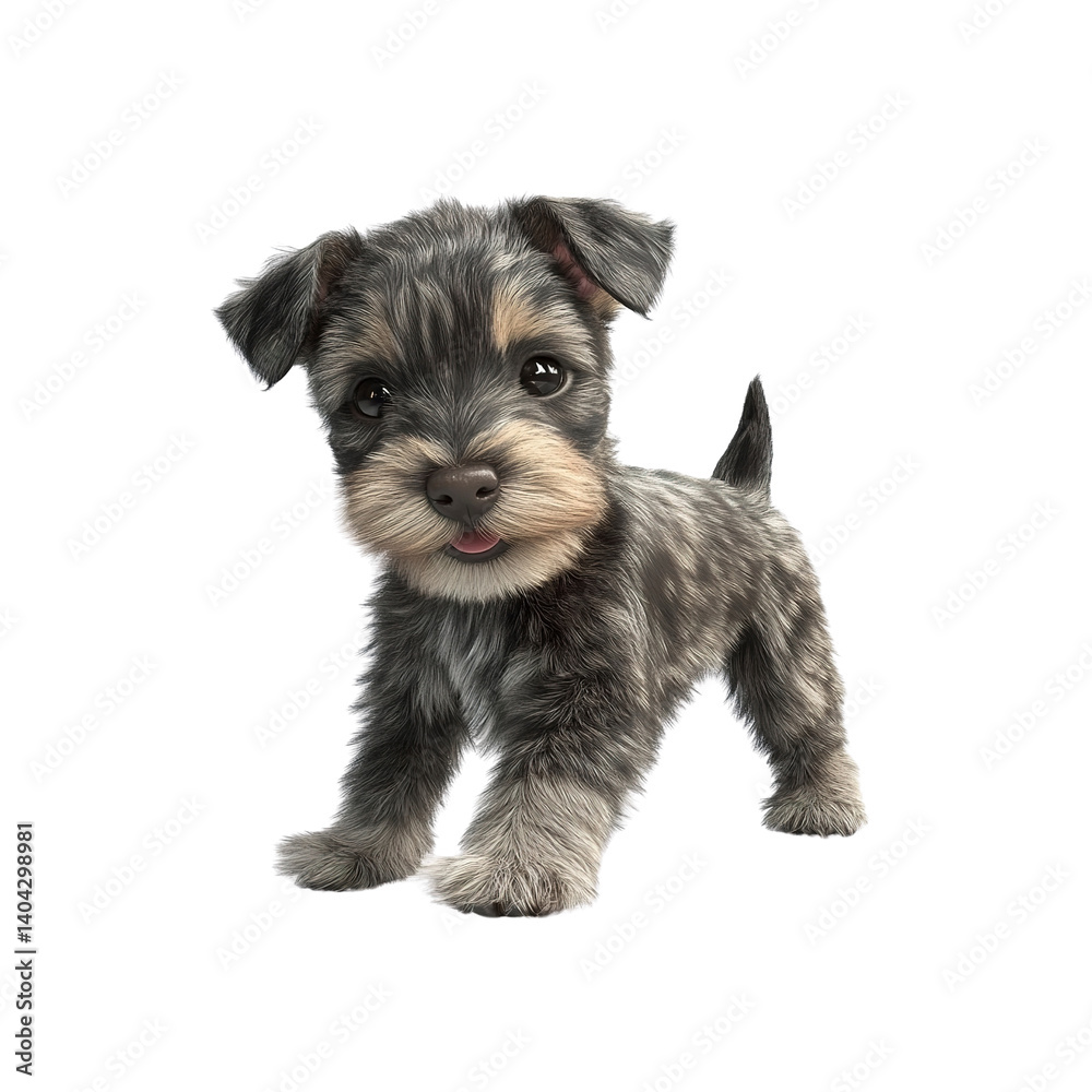 Adorable Gray Miniature Schnauzer Puppy Adorable Gray Miniature Schnauzer Puppy