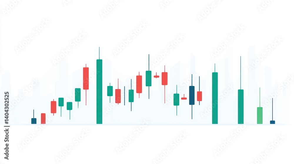 Financial Trading Chart, Showing Stock Market Data Financial Trading Chart, Showing Stock Market Data