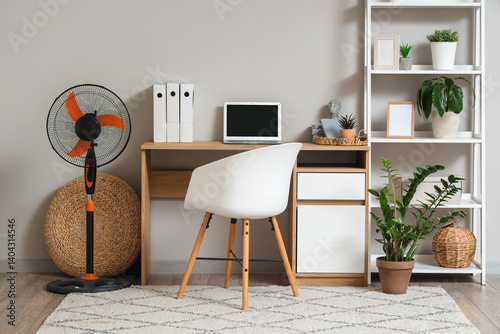 Modern home office workspac...