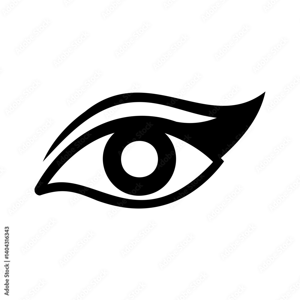 Eye with makeup icon for beauty and cosmetics Eye with makeup icon for beauty and cosmetics
