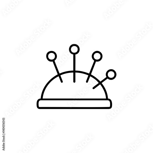 Pincushion line icon for sewing and tailoring
