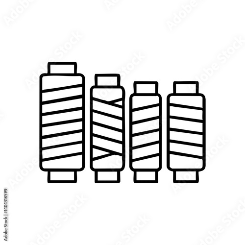 Thread spool line icon for sewing tools