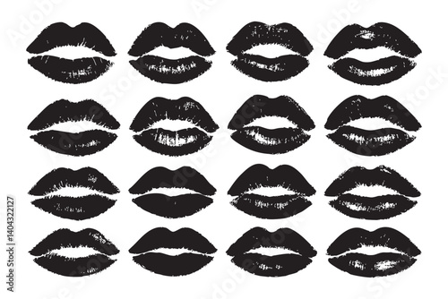 sexy lips graffiti spray with different shape set 