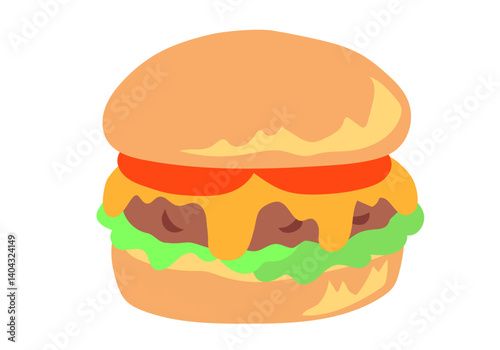 ハンバーガーのイラスト01