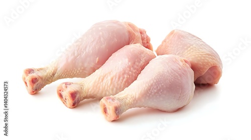 Fresh Raw Chicken Drumsticks and Thighs Ready for Cooking