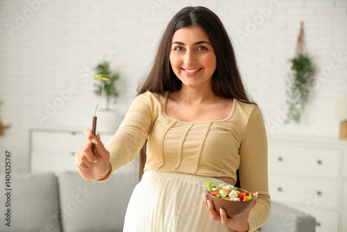 Beautiful young pregnant wo...