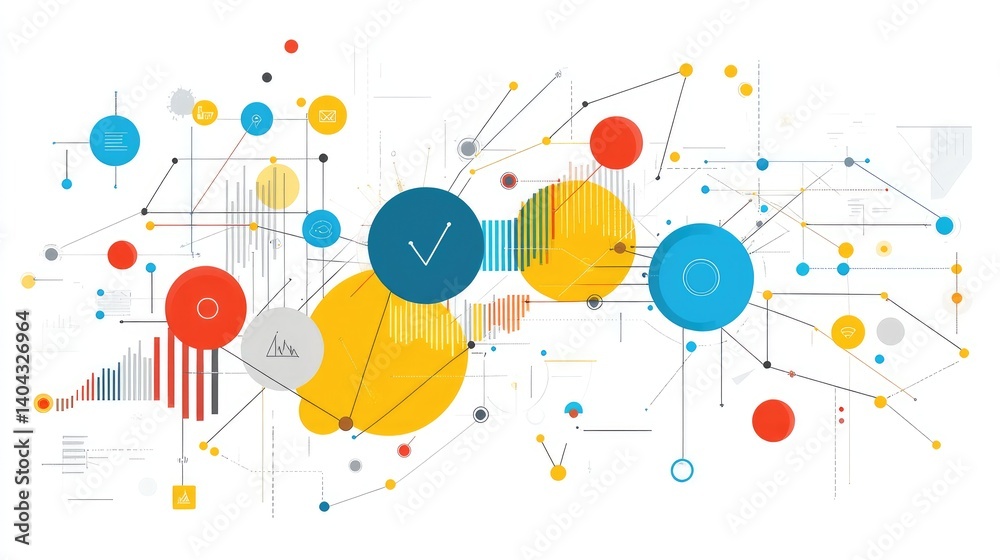 Obraz premium Digital interface showing abstract data and lines with a clean background for tech content or online platform ads