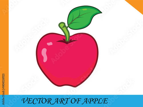 VECTOR ART OF APPLE WHICH IS HELPFULL FOR A DESIGNER TO MAKE APPLE DESIGN OR FRUIT BOOK. photo