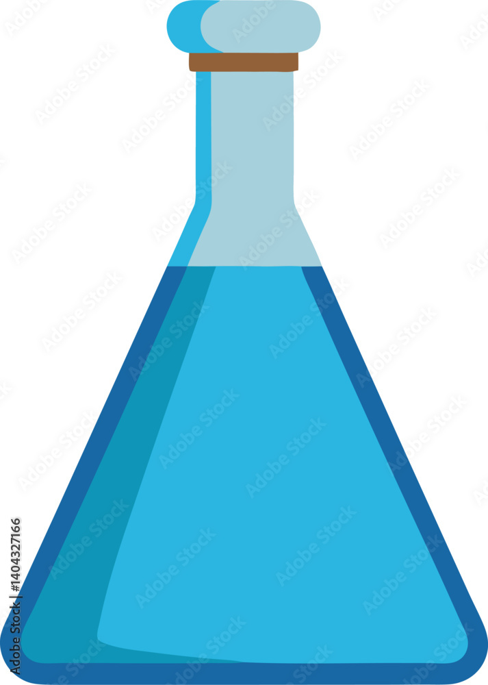 Conical flask vector isolated on white background Conical flask vector isolated on white background