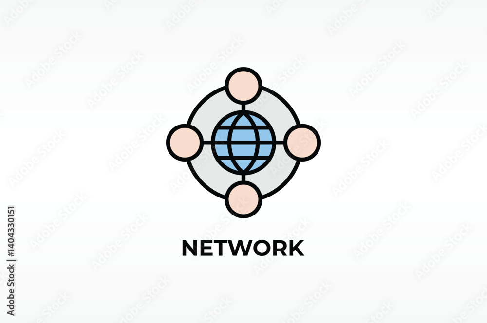 Network Vector, Icon Or Logo Sign Isolated Symbol Illustration Network Vector, Icon Or Logo Sign Isolated Symbol Illustration