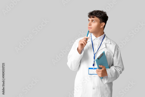 Male medical student with c...