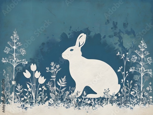 rabbit on the snow