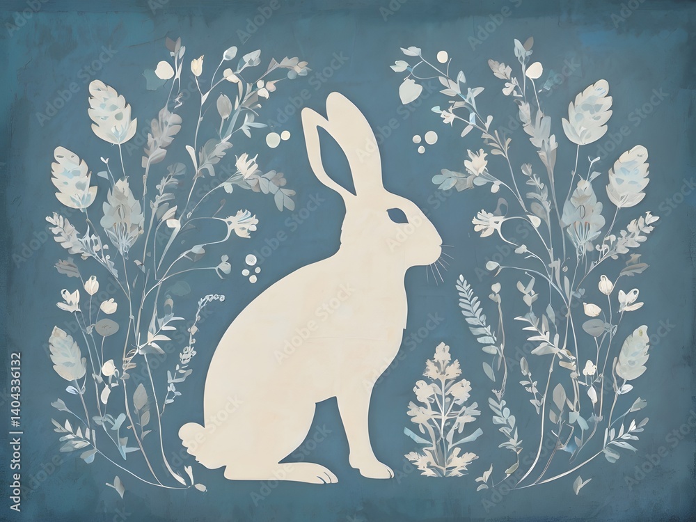 Obraz premium easter card with rabbit