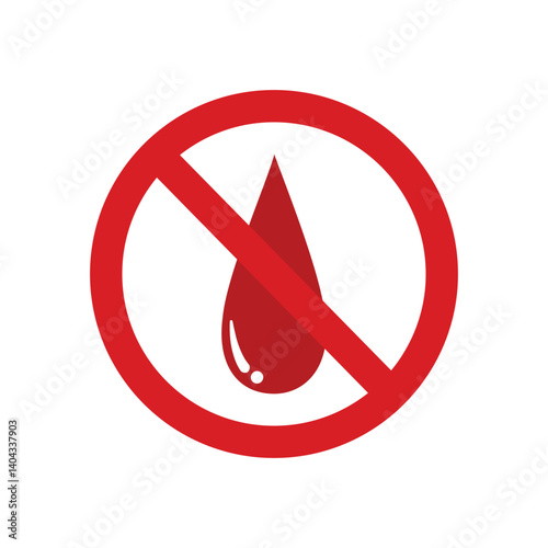 No blood drop sign icon on white background template