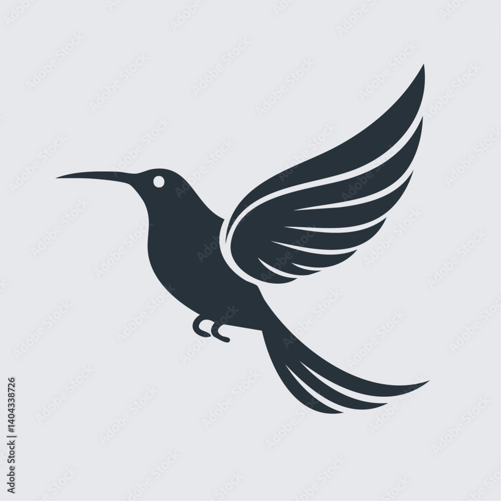 Bird Logo - Minimalist Simple Black Silhouette Logogram for Brand Identity
Bird Logo - Minimalist Simple Black Silhouette Logogram for Brand Identity