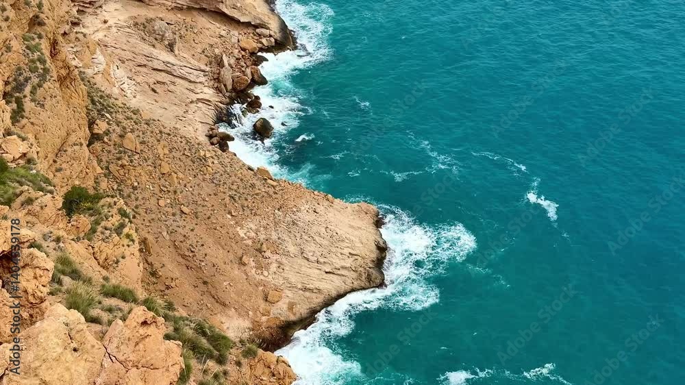 Experience stunning cliffs that meet the vibrant blue sea, showcasing the true beauty of natures glory Experience stunning cliffs that meet the vibrant blue sea, showcasing the true beauty of natures glory