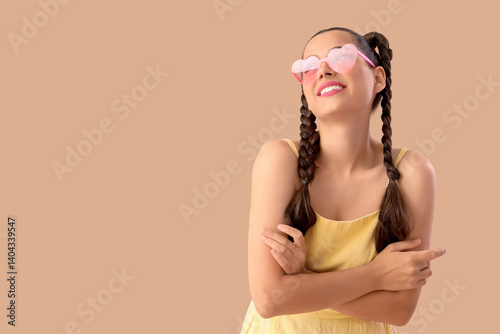 Beautiful young happy styli...