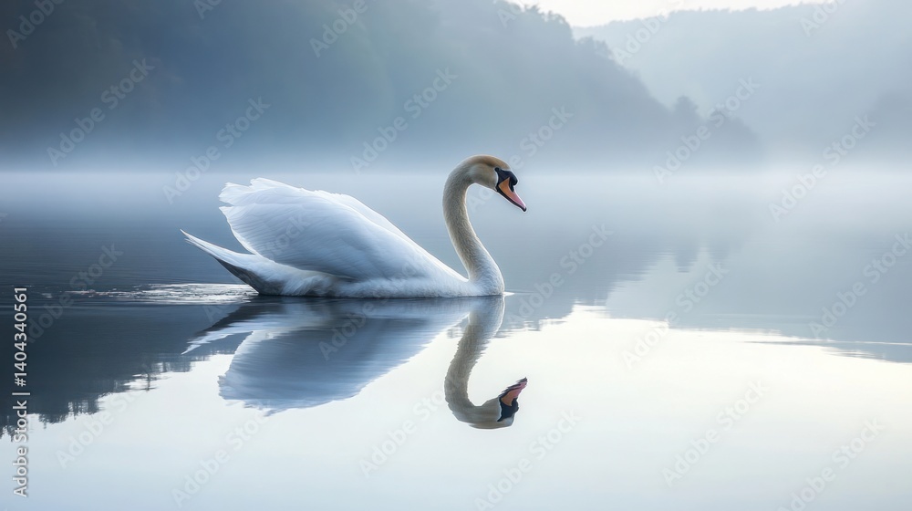 Fototapeta premium swans on the lake