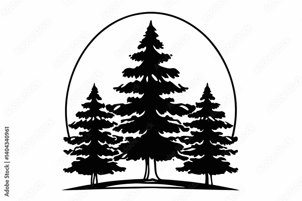 Obraz premium Festive and high-quality Christmas vector illustration perfect for holiday-themed designs. Includes cheerful elements such as Christmas trees, snowflakes, ornaments, Santa Claus, gifts, and winter dec