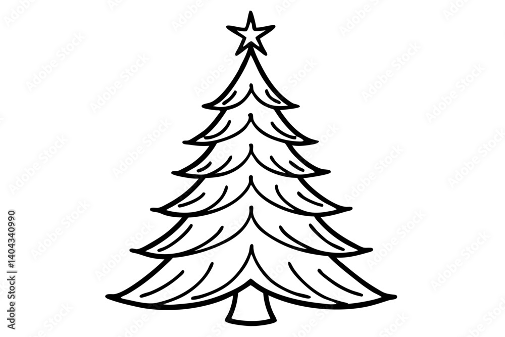 Obraz premium Festive and high-quality Christmas vector illustration perfect for holiday-themed designs. Includes cheerful elements such as Christmas trees, snowflakes, ornaments, Santa Claus, gifts, and winter dec