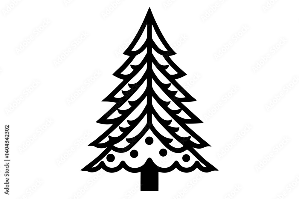 Fototapeta premium Festive and high-quality Christmas vector illustration perfect for holiday-themed designs. Includes cheerful elements such as Christmas trees, snowflakes, ornaments, Santa Claus, gifts, and winter dec