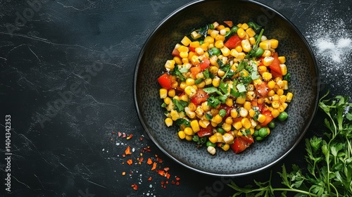 Healthy cooked corn served in minimalist dish, perfect for a nutritious vegetarian meal plan