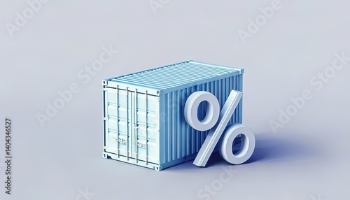A shipping container stands...