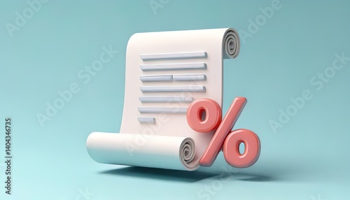 A scroll with financial doc...