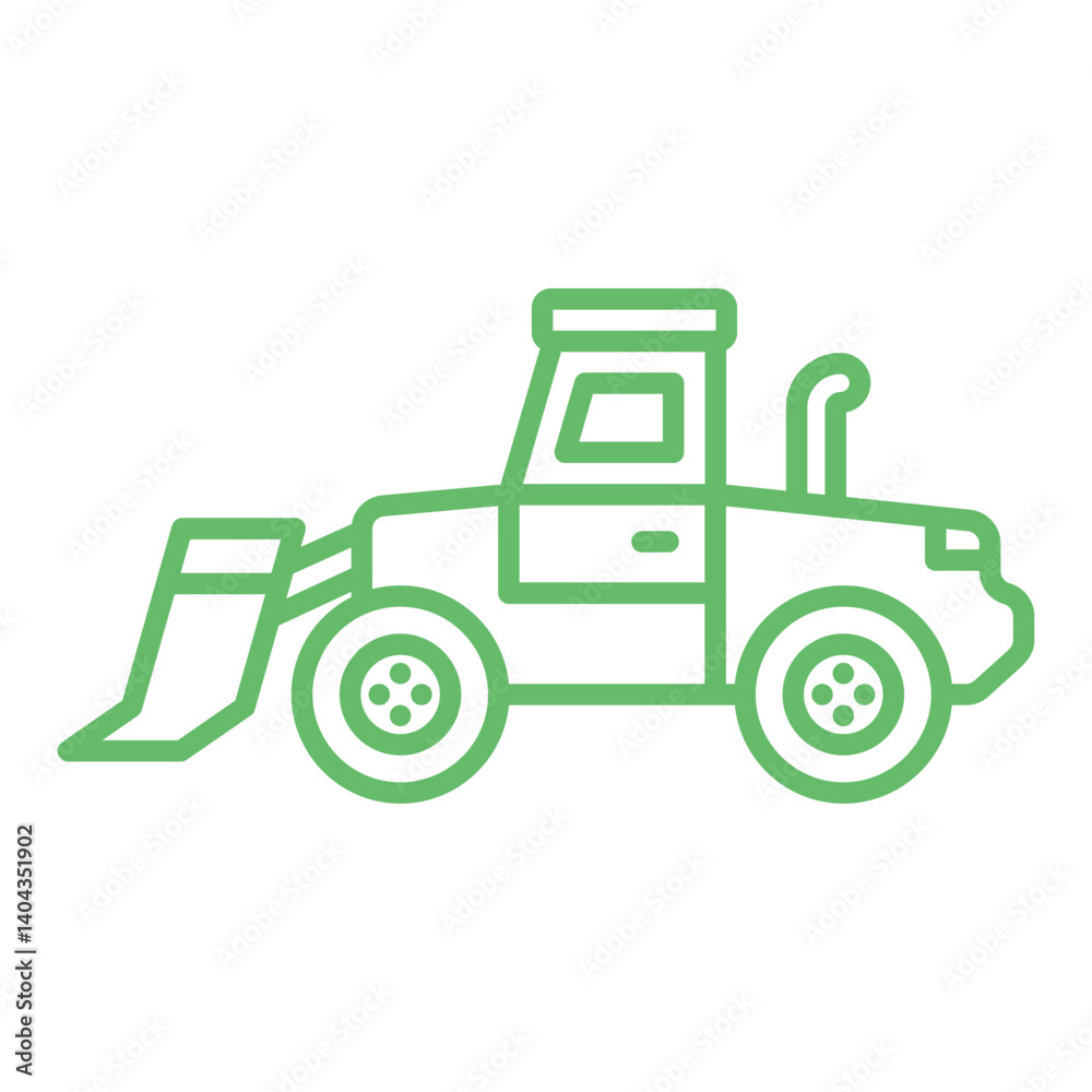 Obraz premium Bulldozer Icon